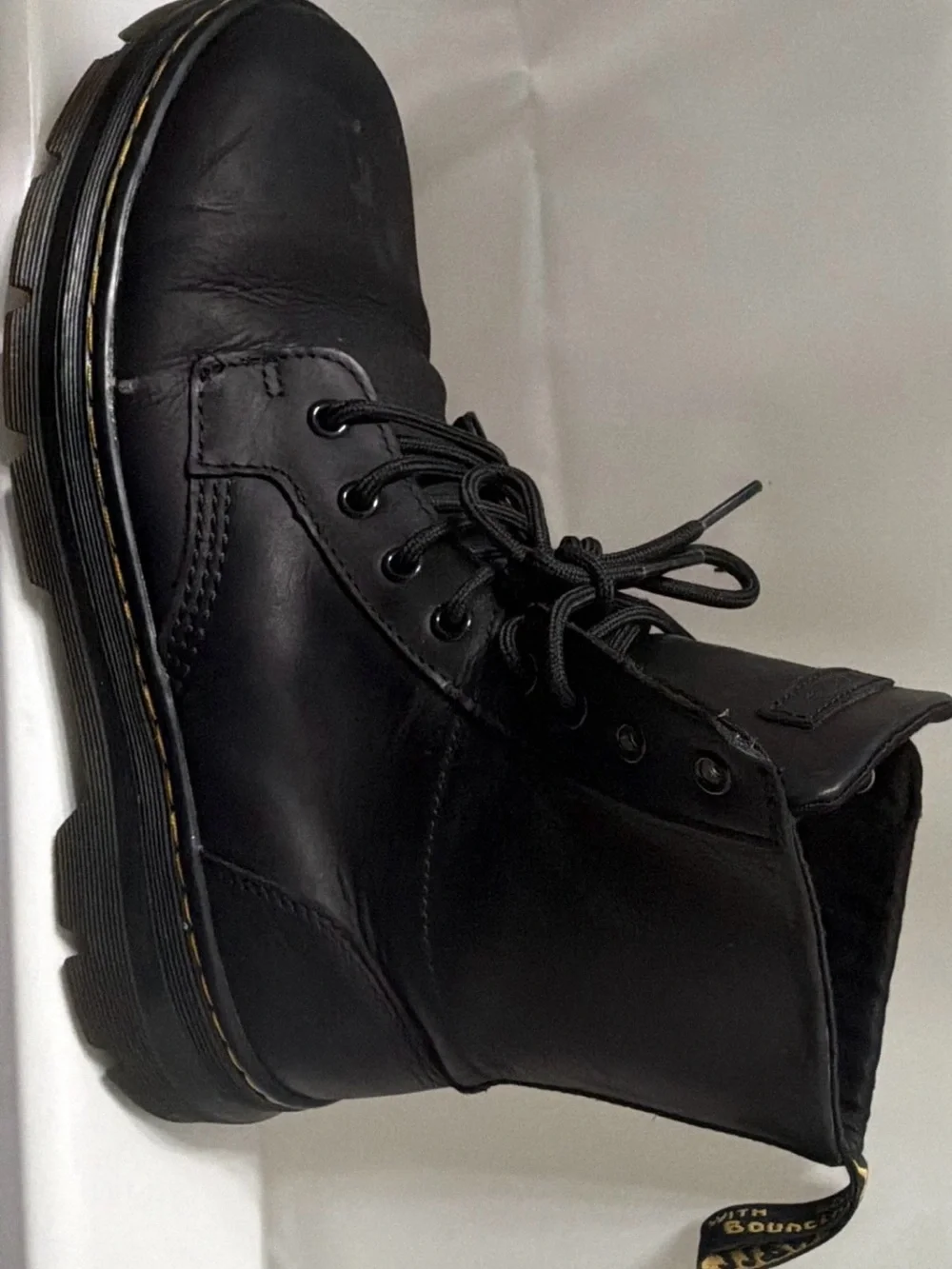 Dr. Martens Black Leather Lace-Up Ankle Boot